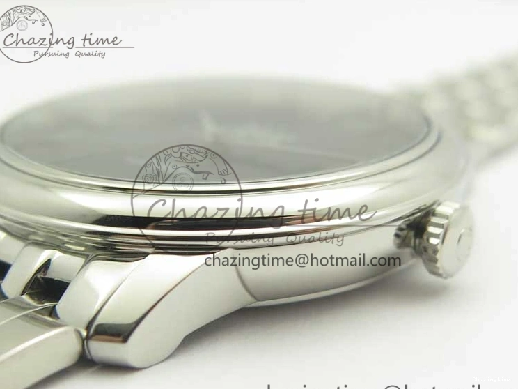 0402 De Ville SS RXW 1:1 Best Edition Black Dial on SS Bracelet A2892 (Free Leather Strap) Sporty 8017